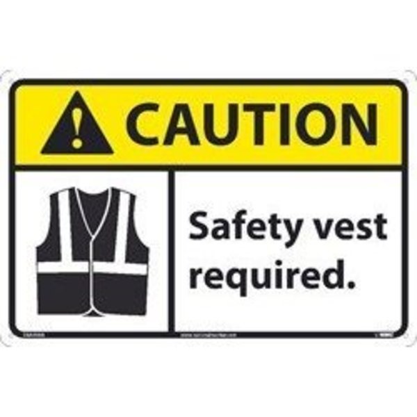 Nmc CAUTION, SAFETY VEST REQUIRED, CGA49R CGA49R